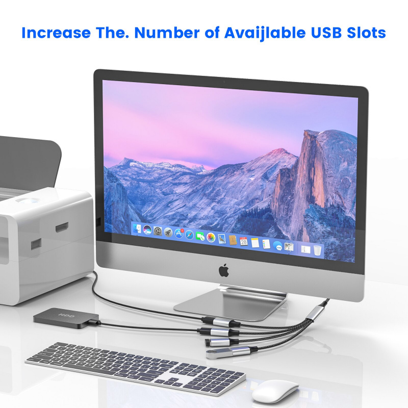 USB 轉 3 USBA 長線 USB 2.0 延長線充電數據 OTG 適配器適用於 PC 台式電腦配件分線器雙線