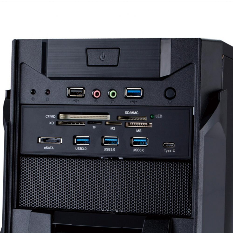 多端口 PC 前面板內置 USB3.0 3.1 eSATA 支持 Type-C SD CF TF SDHC MMC SDXC MD 卡讀卡器 Hub 用於計算機