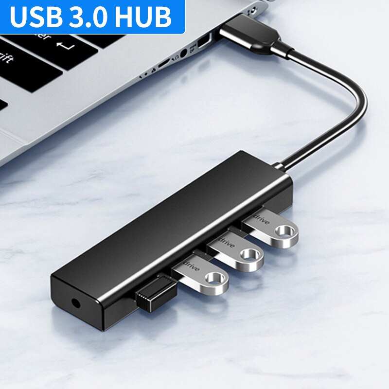 USB3.0集線器4口分線器多口3.0擴展塢USB2.0電腦配件HUB