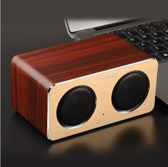 迷你便攜木質無線藍牙音箱HIFI高保真音響雙支持TF卡 助聽器免提小喇叭MP3