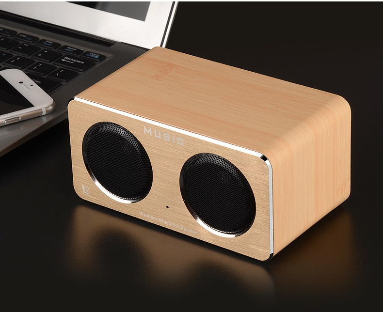 迷你便攜木質無線藍牙音箱HIFI高保真音響雙支持TF卡 助聽器免提小喇叭MP3