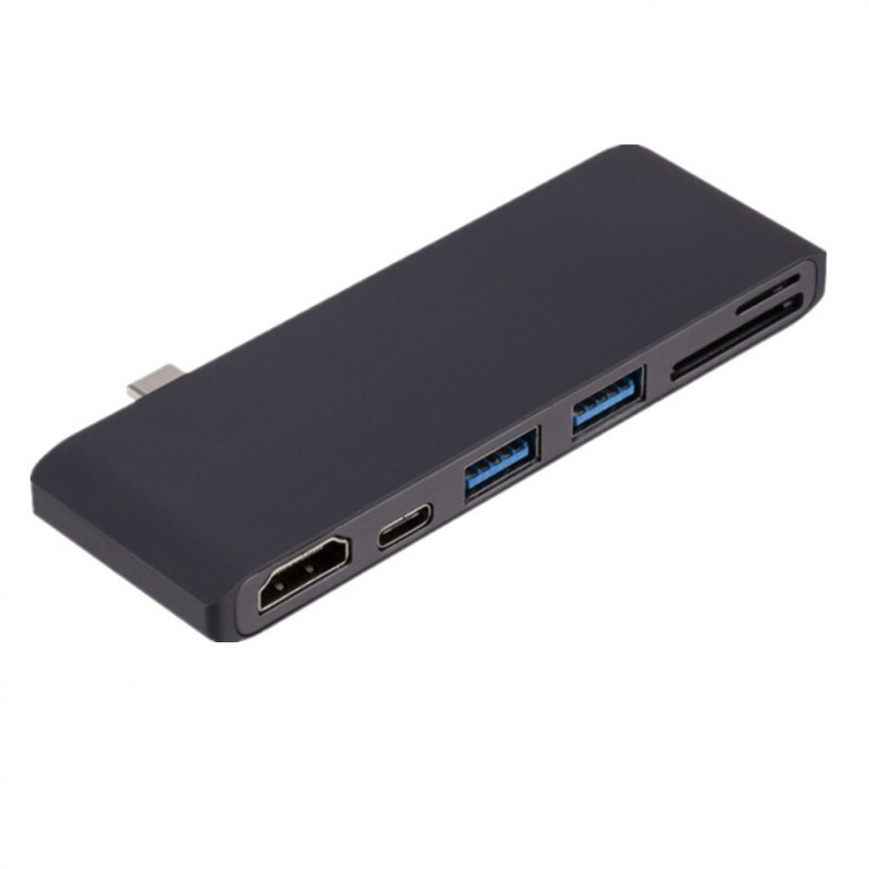 PzzPss USB 3.1 Type-C 集線器轉 HDMI 適配器 4K Thunderbolt 3 USB C 集線器帶集線器 3.0 TF SD 讀卡器插槽 PD 適用於 MacBook Pro Air Mate