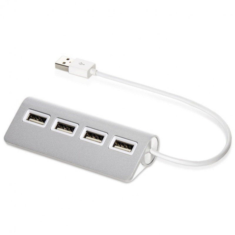 高速 USB 集線器 4 端口 USB 2.0 端口便攜式 OTG 鋁製 USB 分路器電纜適用於 iMac Macbook Air MateBook 筆記本電腦 PC 平板電腦