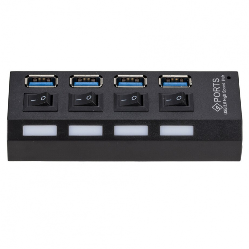 迷你 USB 集線器 3.0 超高速 5Gbps Usb3.0 4 端口集線器便攜式 USB 3.0 集線器分離器，帶外部電源適配器，適用於 PC 配件