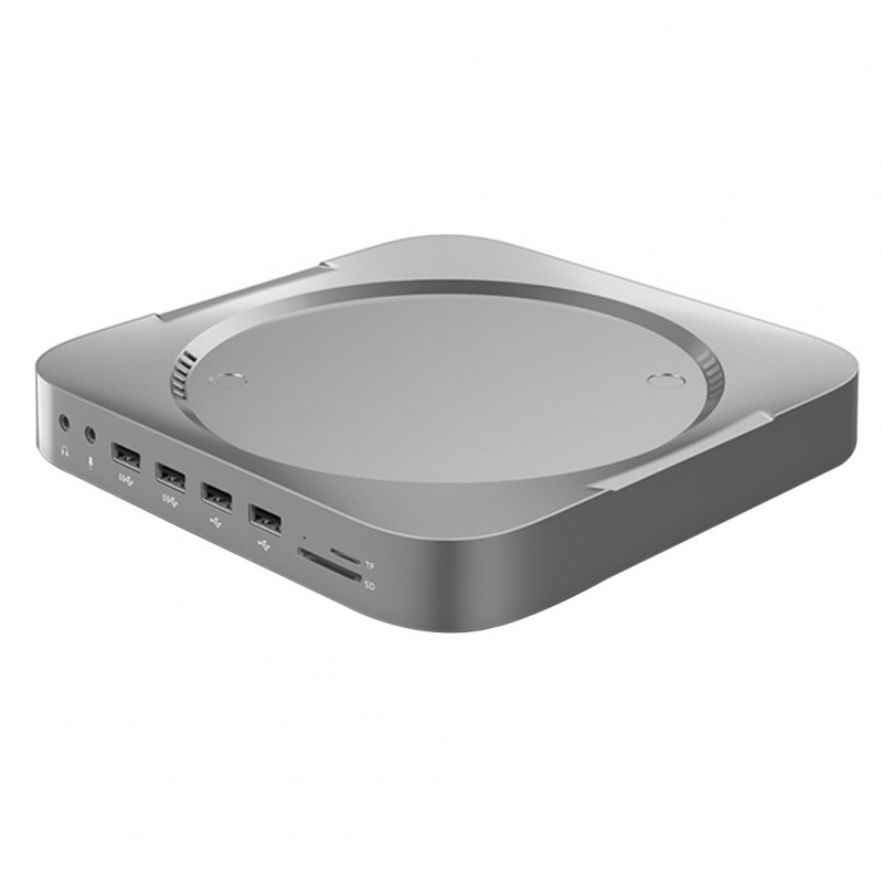 適用於 Apple Mac C 型集線器迷你 USB C 集線器，帶 2.5 英寸 SATA 硬盤驅動器外殼擴展塢 HDD 盒支持讀卡器