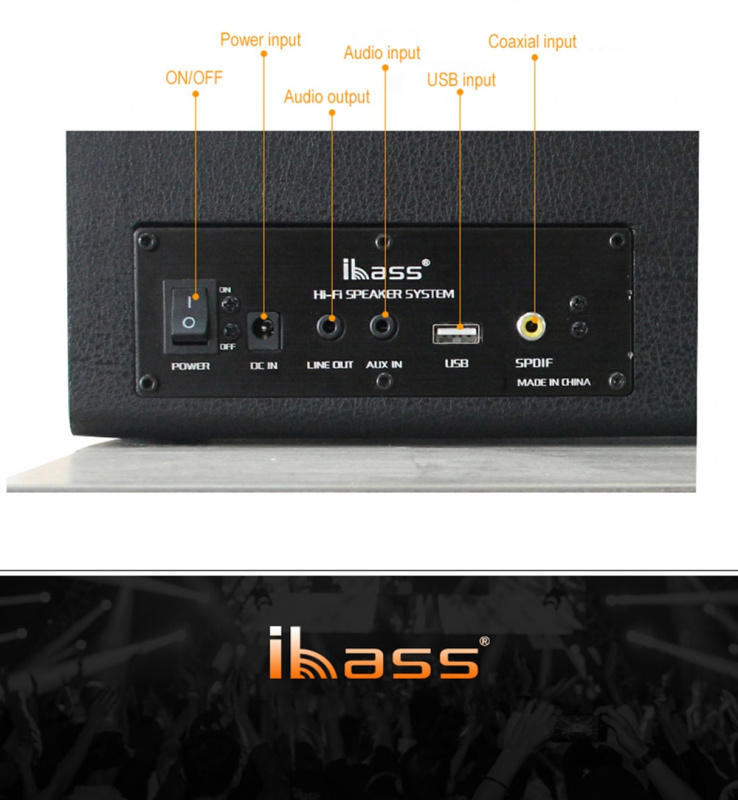 IBASS GaGa藍牙音箱車載戶外家用6單元音箱木質音箱電視電腦音響支持手機同軸AUX USB
