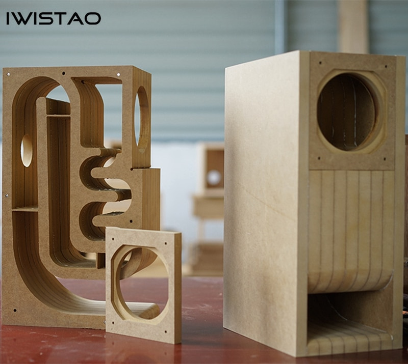 IWISTAO HIFI 3 英寸全頻揚聲器空箱體 1 對成品木迷宮結構固定面板用於電子管放大器