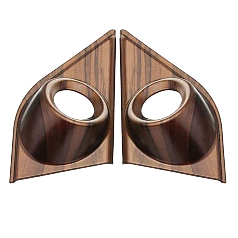 2件適用17-19款東風本田crv桃木紋內飾喇叭框前三角裝飾框