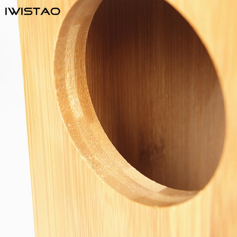 IWISTAO HIFI 4寸全頻音箱空箱體倒置1對成品竹木管功放