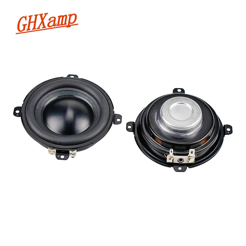 GHXAMP 3.25 英寸 85 毫米中低音揚聲器 4OHM 25W 釹中音低音揚聲器 PP 錐形橡膠邊緣音頻揚聲器單元 Diy 2 件