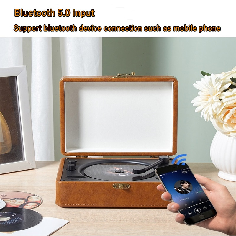 新款復古木質BT音箱一體CD機學習機U盤便攜音箱音樂播放器帶遙控