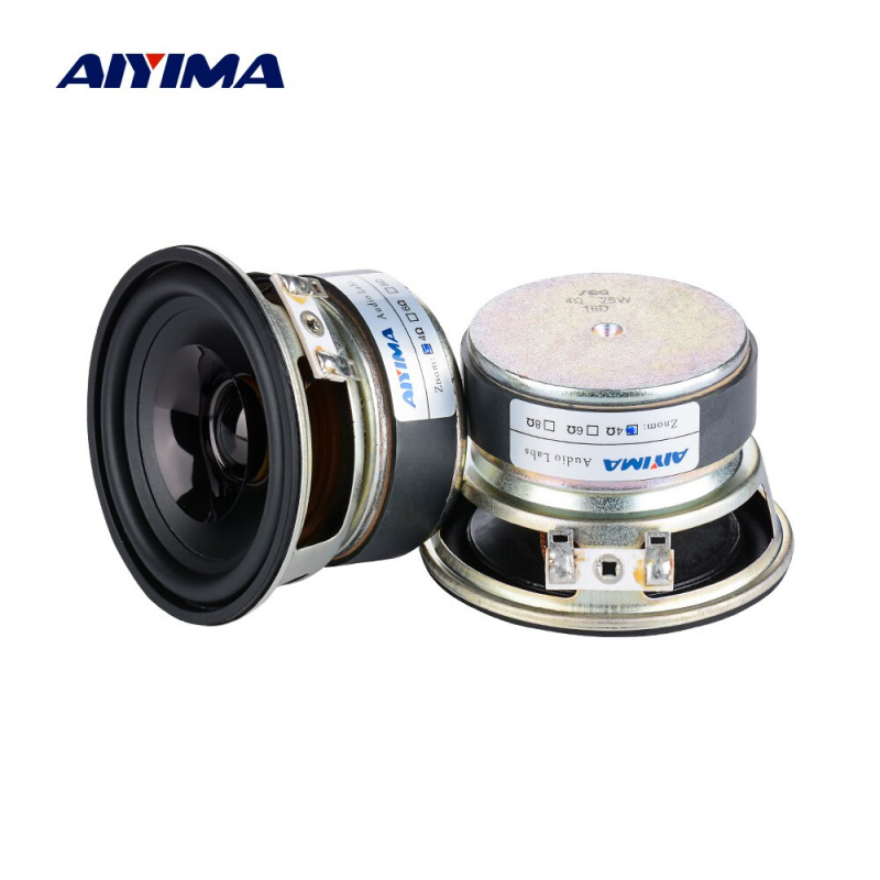 AIYIMA 2 件 3 英寸全頻揚聲器 4 歐姆 25W 音頻揚聲器適用於中音單元家庭音響 DIY