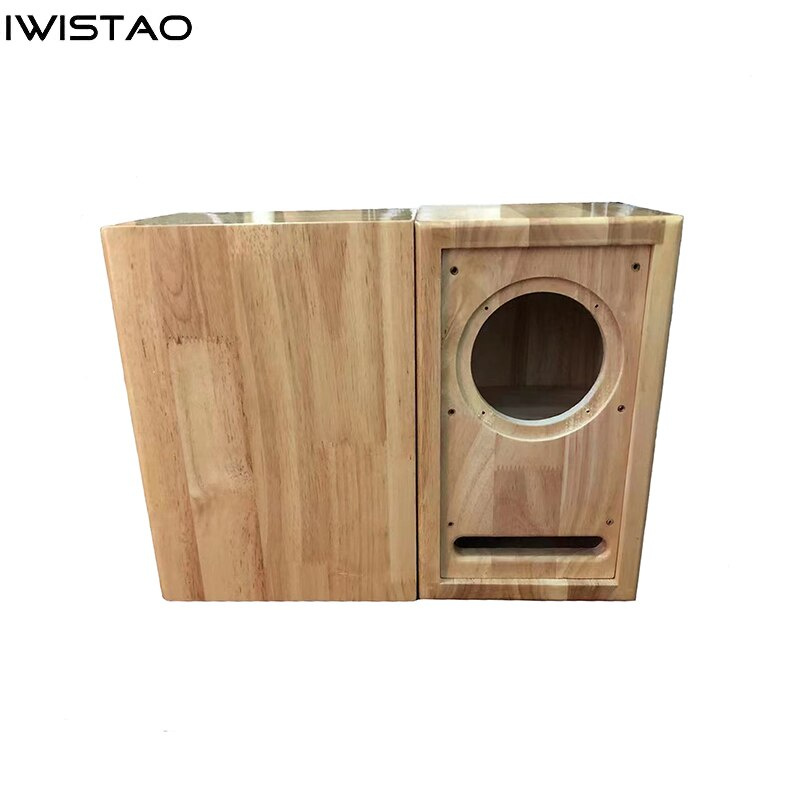 IWISTAO HIFI 4 Inch Full Range Speaker Empty Cabinet Solid Wood Bookshelf Labyrinth Structure Active Panel AudIo DIY