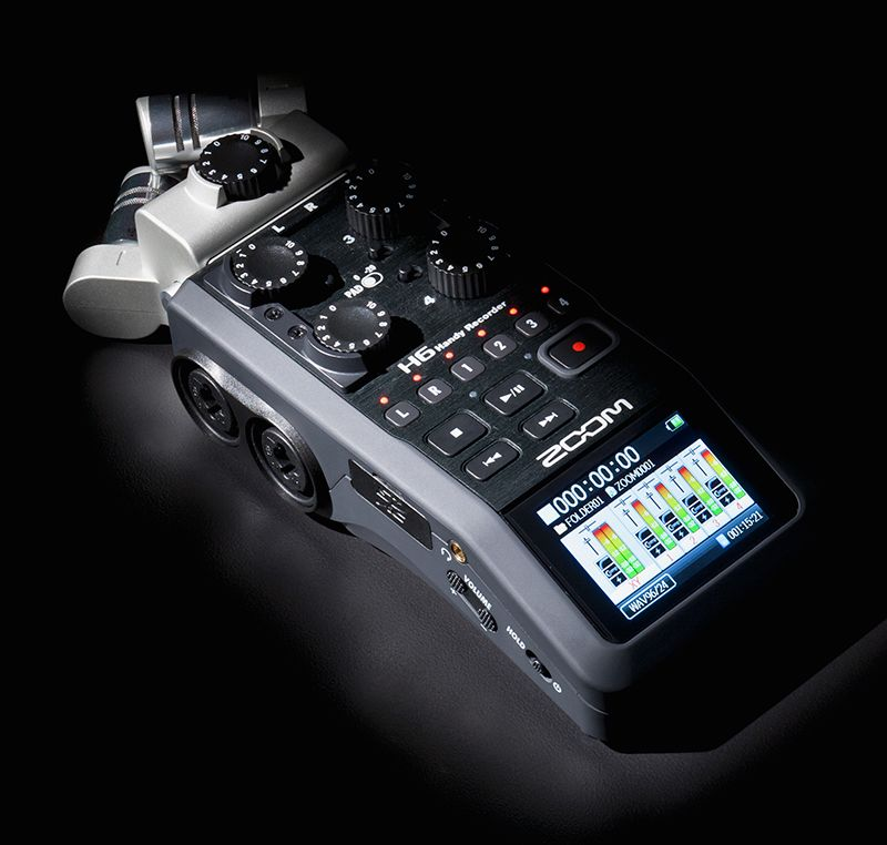 ZOOM H6 可換麥克風手持數位錄音機(新版全黑)