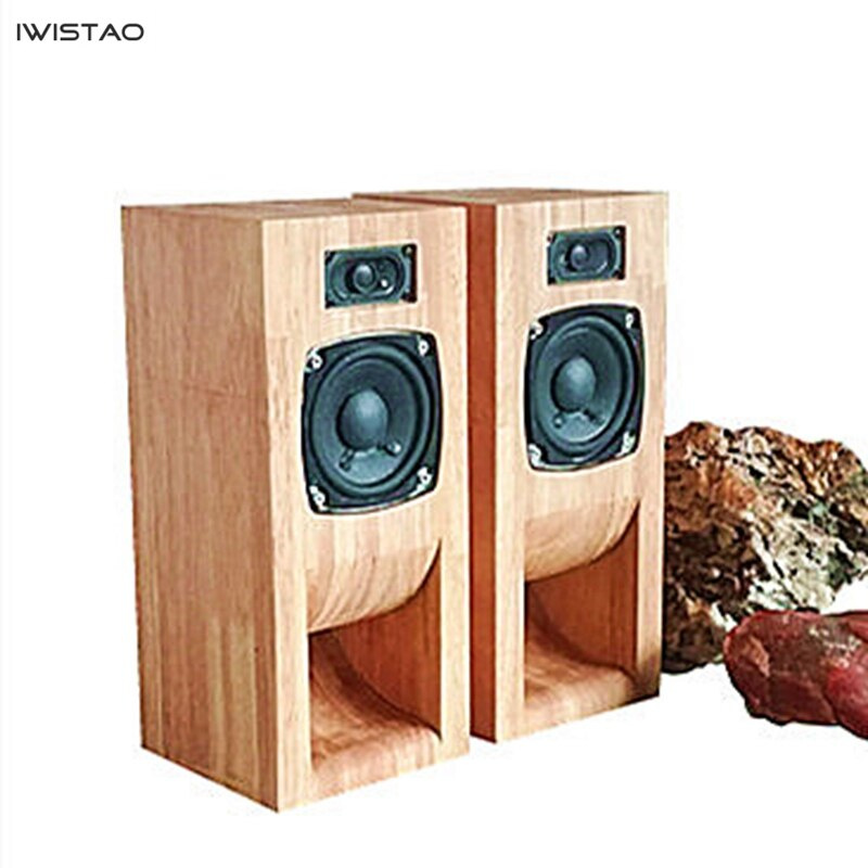 IWISTAO HIFI 2 路 3 英寸全音域加高音揚聲器空音箱外殼迷宮號角實木音響