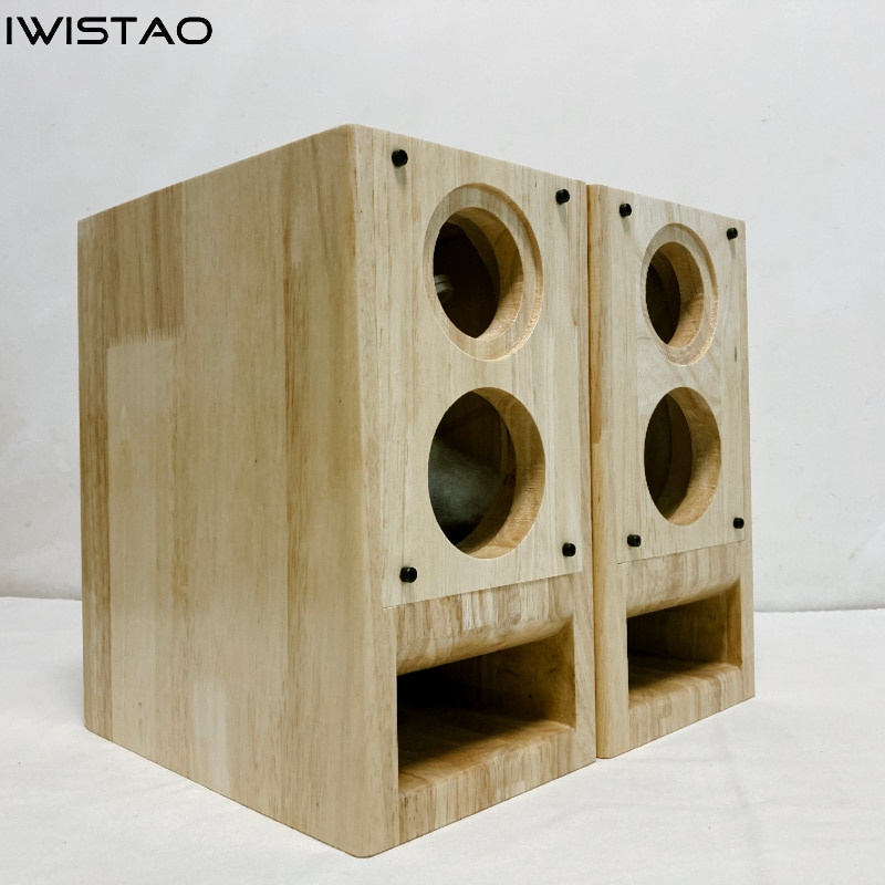IWISTAO HIFI 2 路 3 英寸全音域加高音揚聲器空音箱外殼迷宮號角實木音響