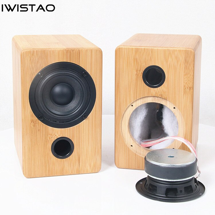 IWISTAO 3 英寸全頻音箱 1 對監聽竹櫃電腦桌面音箱 HIFI 音響 DIY 電子管放大器