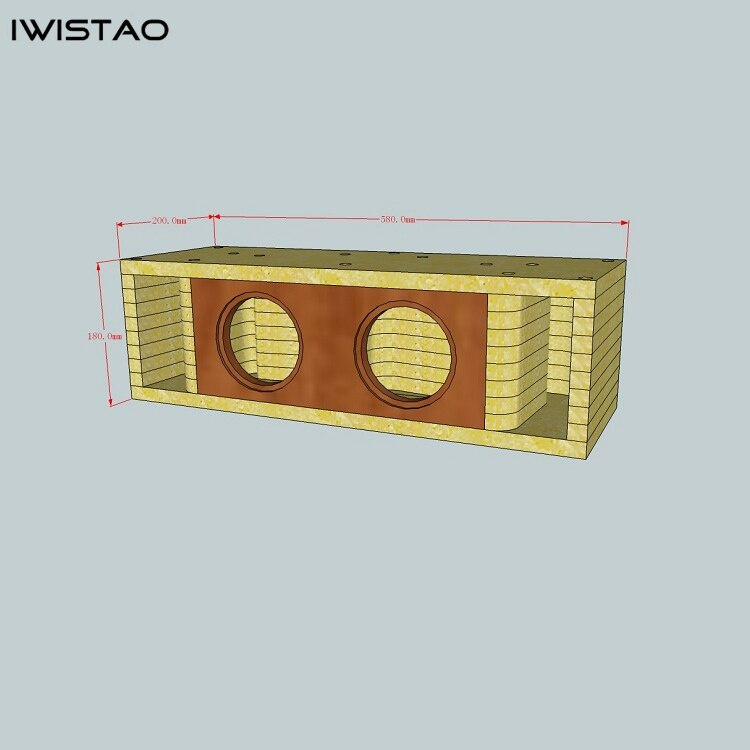 IWISTAO HIFI 全頻音箱空箱體套件 1 PC 中置音箱 3 4 英寸 MDF 迷宮式結構用於電子管放大器