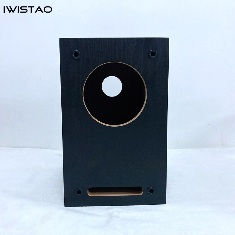 IWISTAO HIFI 迷宮空全頻音箱外殼 4 英寸 1 對書架 15 毫米 MDF 板黑色
