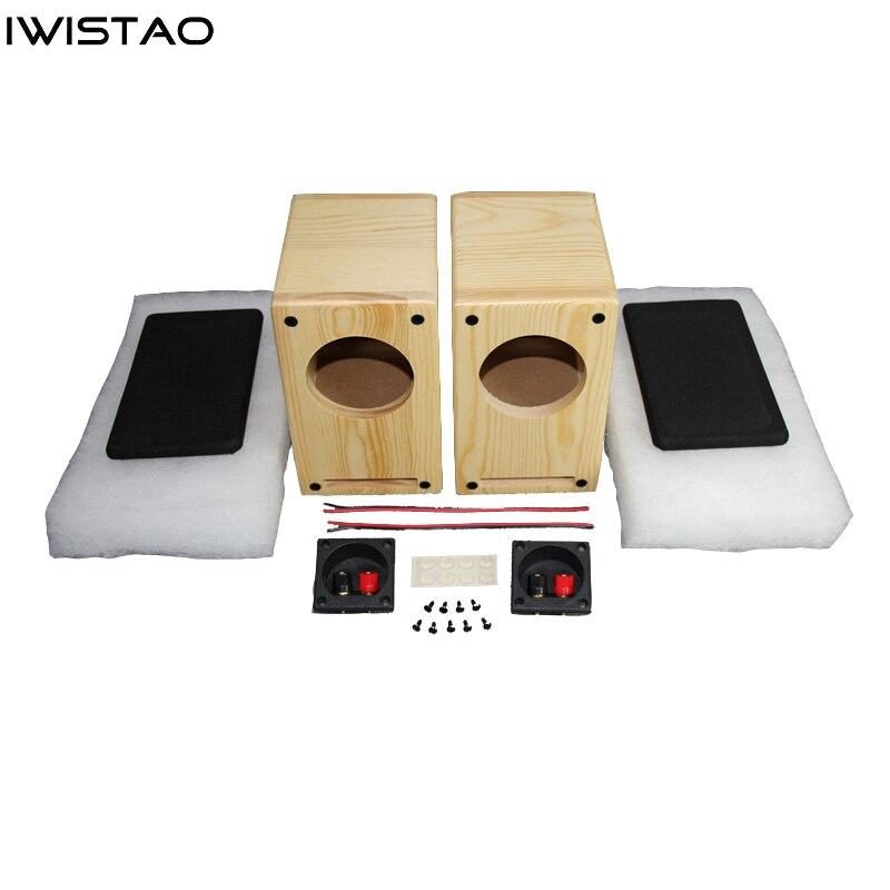 IWISTAO HIFI 3 英寸全頻揚聲器或空音箱箱體 1 對竹木迷宮結構用於電子管放大器音頻 DIY