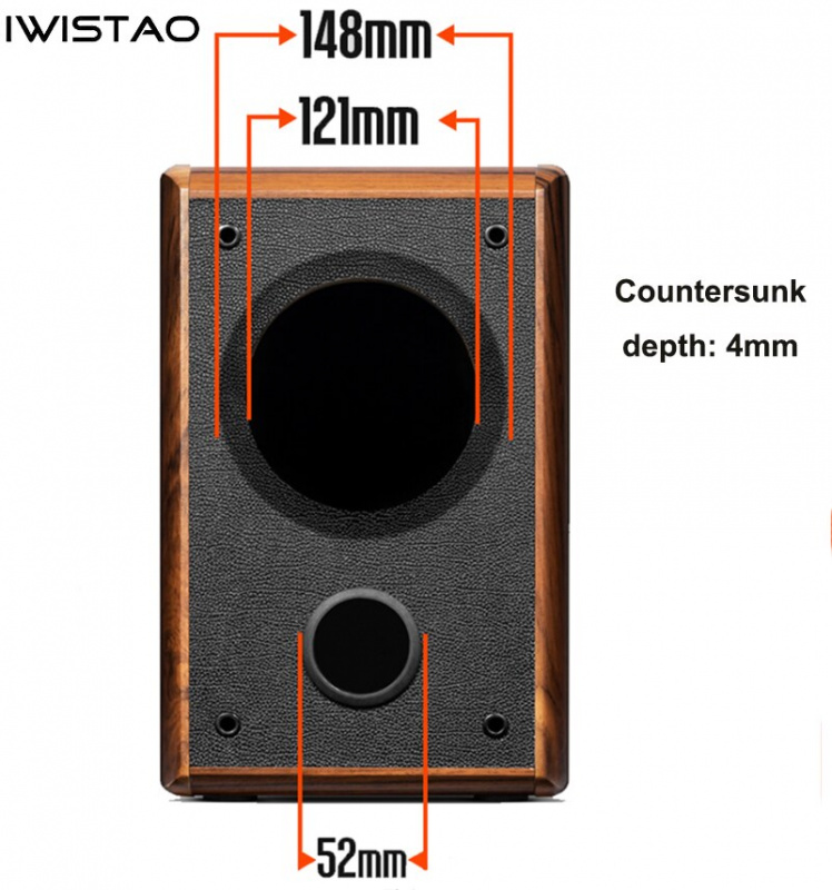 IWISTAO 5寸全頻音箱空箱體無源音箱箱體木質18mm高密度MDF板體積14L DIY