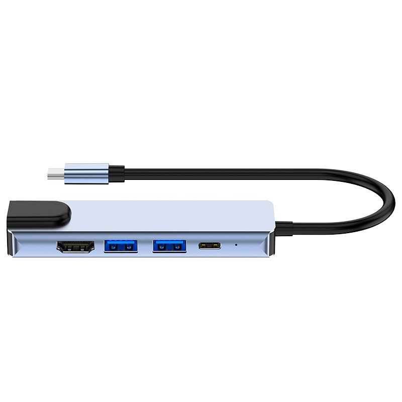 5 合 1 USB C 集線器 Type C 轉 HDMI 4K USB 3.0 2.0 Type-C 快速充電 RJ45 適配器適用於 Ipad Pro 2018 2020 平板電腦配件