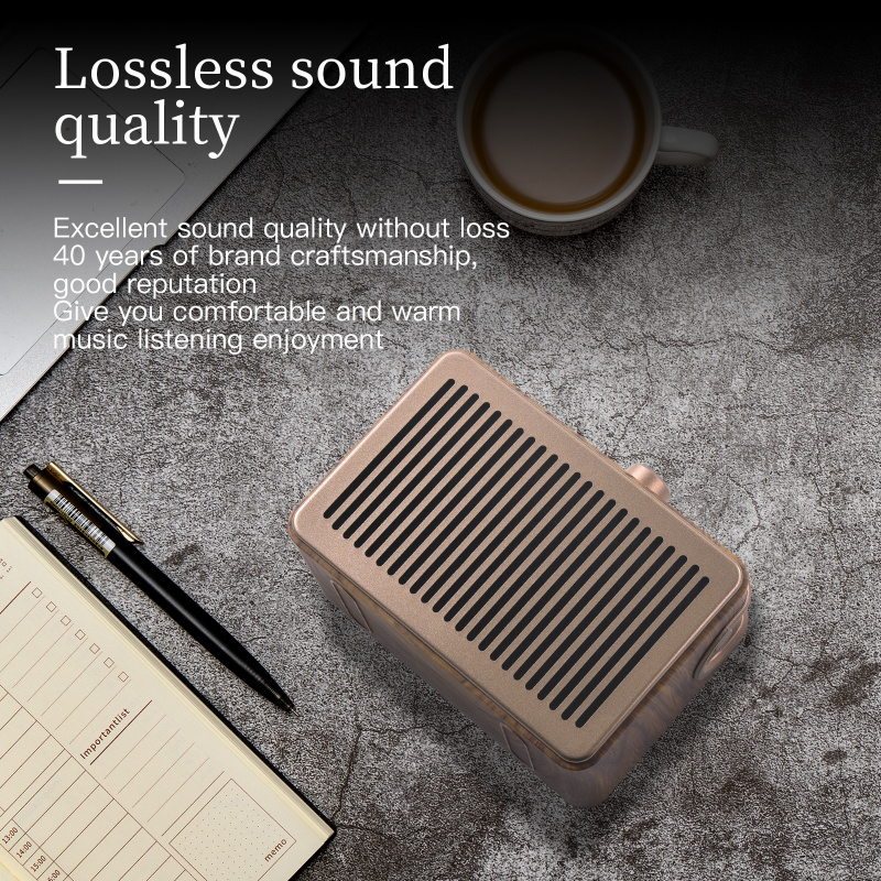 Wireless Wood Grain Bluetooth-Compatible Speaker Retro FM Radio Stereo Soundbox AUX TF Card U Disk For Xiaomi IPhone Computer