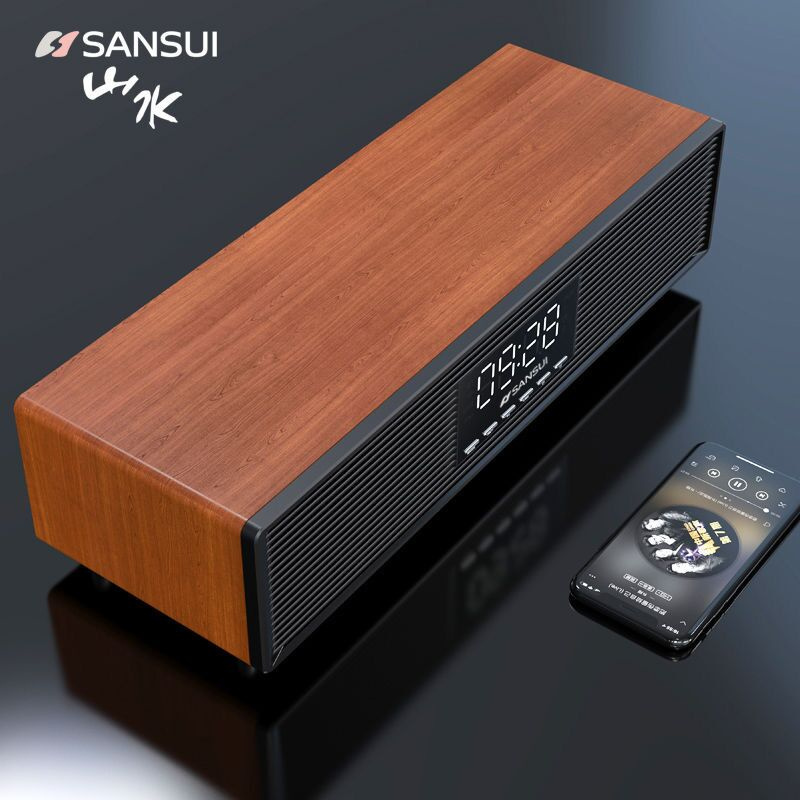 Sansui P300 Bluetooth Speaker Wireless High Power Home Theater Stereo Subwoofer Computer Desktop Alarm Clock Speaker Caixa Desom