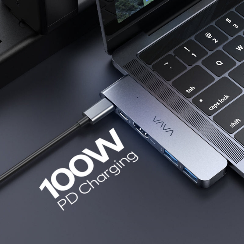 5 合 2 USB C 集線器多端口適配器 HDMI 數據傳輸 USB C 和 2 個 USB A 數據端口適用於 MacBook Air MacBook Pro