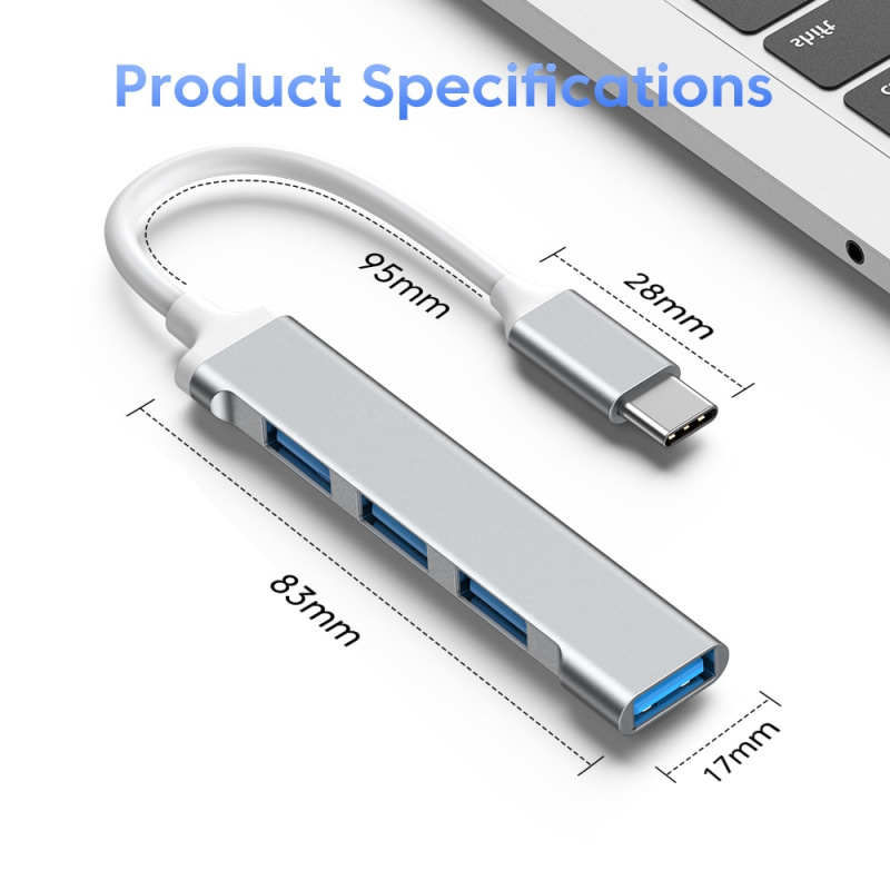 AUFU Type C USB C HUB 3.0 Multi Splitter Adapter Expander High Speed OTG for PC Macbook Accessories USB Hub 4 Port