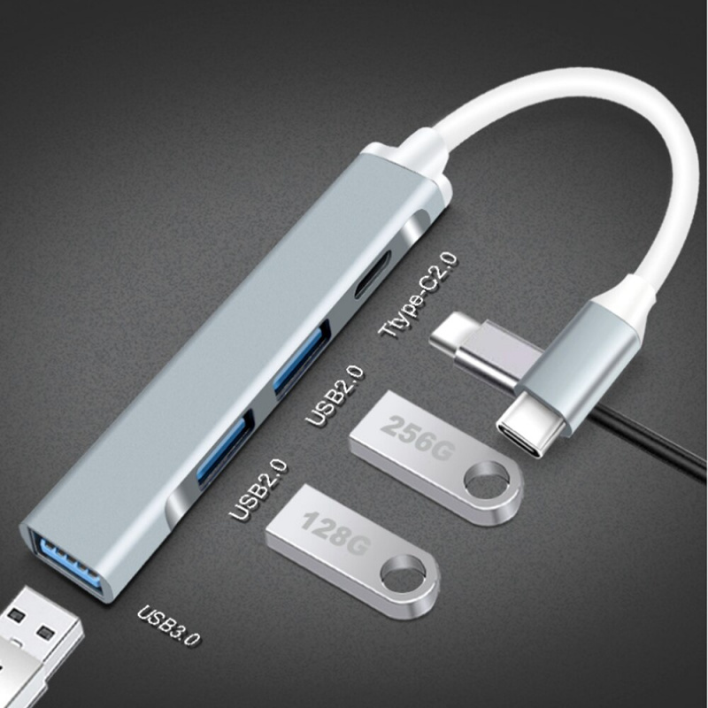 C 型集線器 USB C 集線器 4 端口 USB 3.0 分離器高速 OTG 適配器擴展便攜式計算機 Macbook Pro Air 集線器 USB C