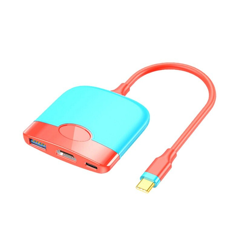 適用於 Nintendo Switch 擴展塢的電視底座 USBC 至 4K HDMI 兼容適配器 適用於 MacBook Pro 的 USB3.0 充電底座擴展器集線器