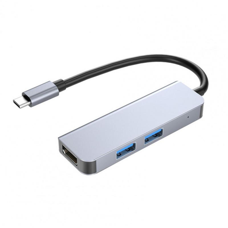 堅固的 3 合 1 USB C 型集線器高強度 USB C 集線器 3 端口 Type-C 到 HDMI 兼容 USB3.0 適配器電腦配件