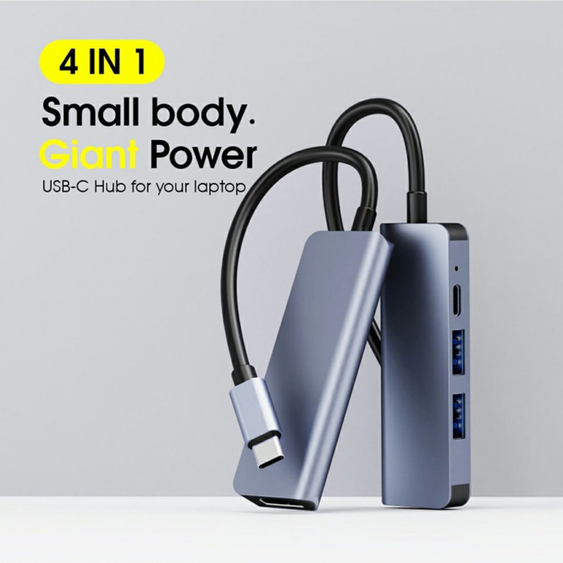 USB C Hub to Gigabit LAN HDMI-compatible USB2.0 Adapter Dock 5  4 in 1 Adapter PD Charging Readable Card 適用於 Macboo