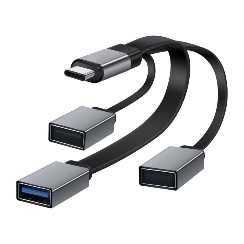 3 合 1 USB Type-C 轉 USB A 適配器集線器 3 端口 USB C OTG 集線器 2xUSB 2.0 + 1xUSB 3.0 適用於 MacBook Pro、Google Pixe