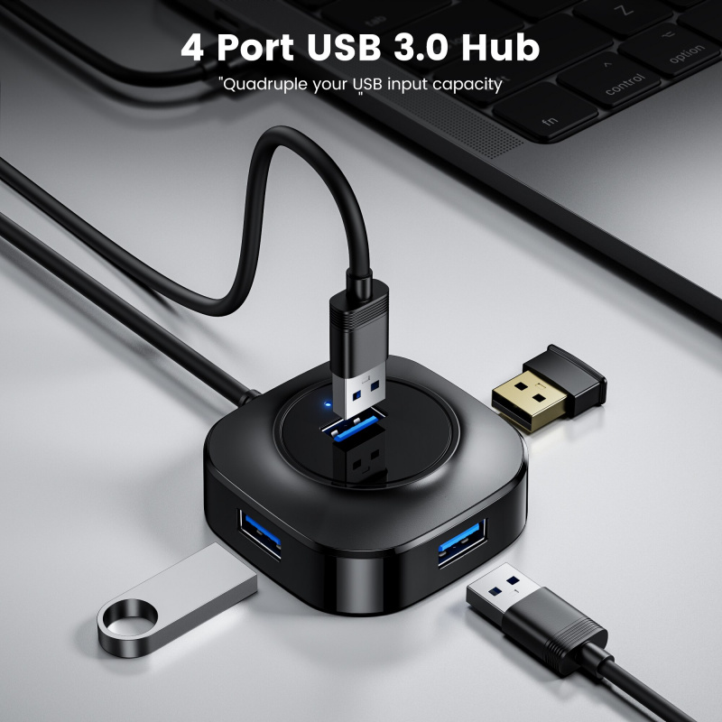 USB2.0 集線器 USB 3.0 集線器多 USB 分離器適配器 4 端口速度迷你多 3 Hab usb3.0 集線器端口 USB 集線器擴展器適用於 PC