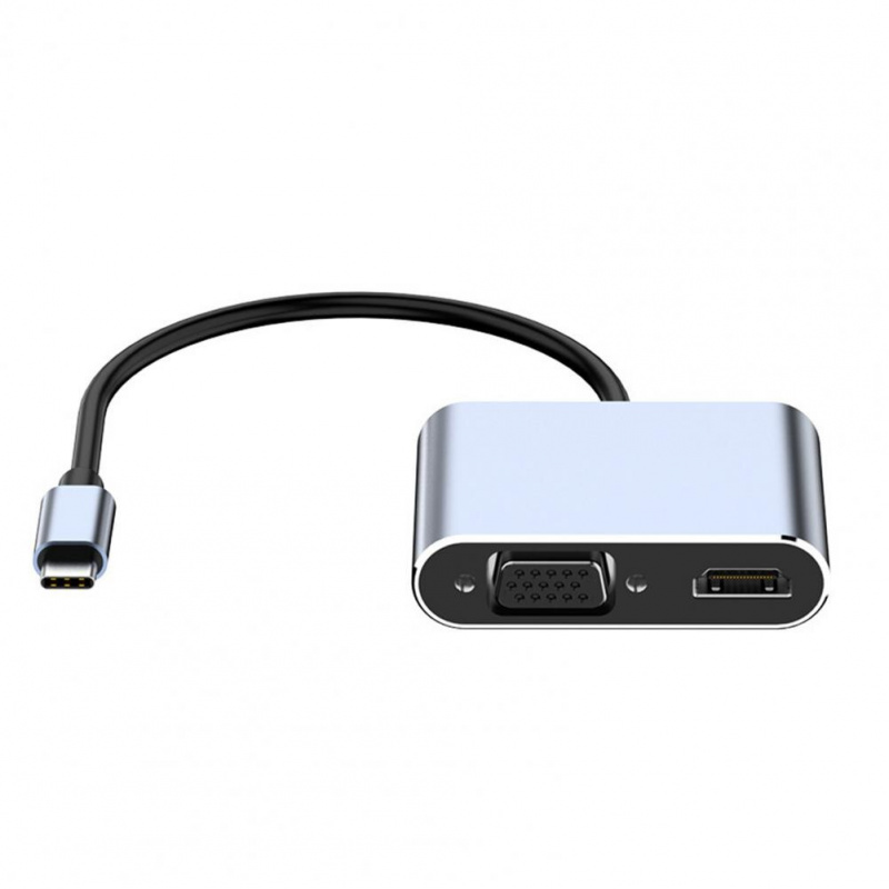 USB 擴展塢支架有用的 4 合 1 擴展塢 Type-C 到 USB HDMI 兼容 PD VGA 4K 集線器適配器電腦配件