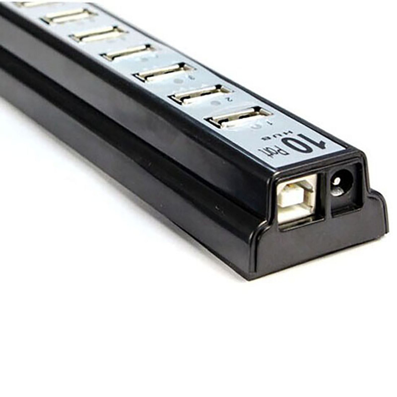 10 端口高速 USB 2.0 集線器 + PC 筆記本電腦多功能擴展配件電源適配器#g3