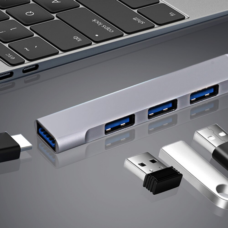 USB C HUB 3.0 C 型 3.1 4 端口多分離器適配器 5Gbps 分離器擴展適用於聯想 Macbook PC 電腦配件
