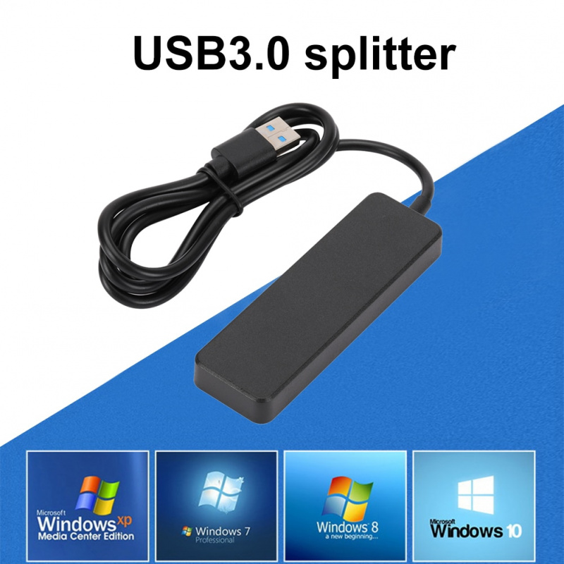 超薄 4 端口 USB 3.0 集線器高速指示燈 USB 集線器適用於多設備計算機筆記本電腦台式電腦適配器 USB 3.0 集線器