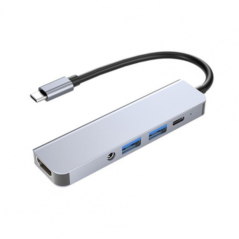 USB C 集線器耐用鋁合金外殼 USB C 集線器適配器 4K 30Hz 高分辨率 HDMI 兼容計算機 C 型集線器