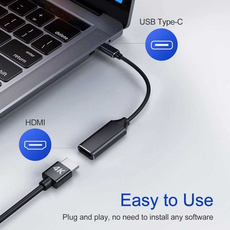 USB C 型轉 HDMI 適配器 C 型集線器帶 HDMI 4K 適用於 MacBook Pro MacBook Air Samsung Note 9 S9 Note 8 S8 Huawei Mate 20