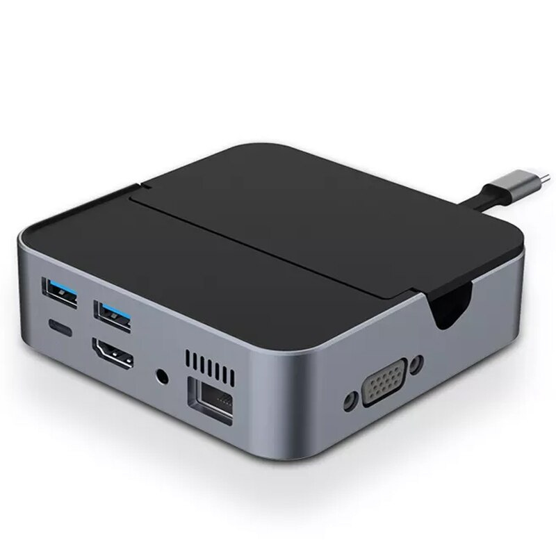 9 合 1 USB C HUB Type C 適配器擴展塢，帶 4K HDMI、VGA，適用於 MacBook Pro MacBook Air Dell HP Lenovo  Thunderbolt 3
