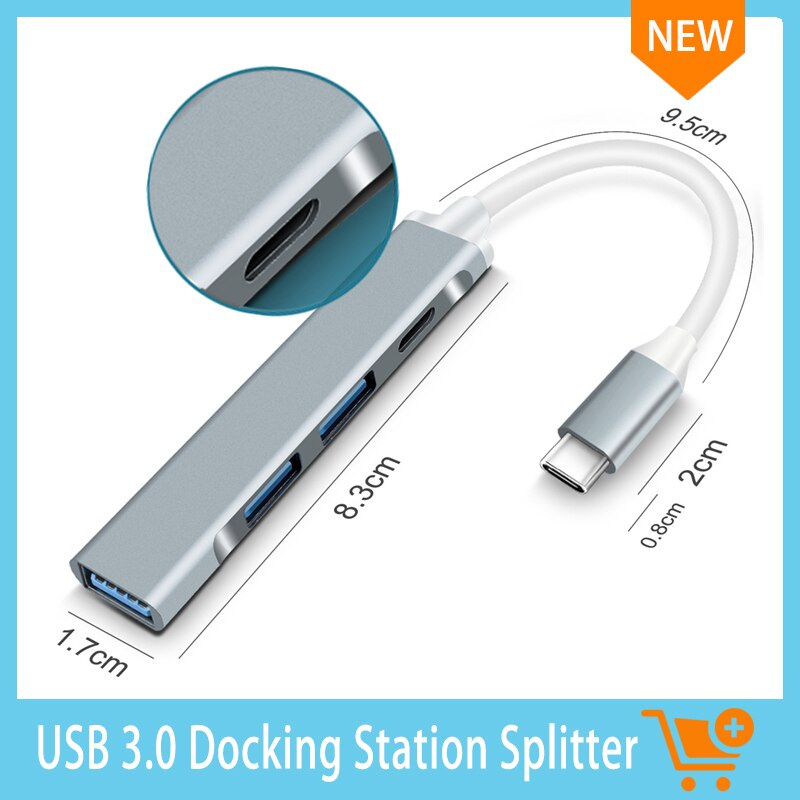 USB C HUB 3.0 C 型 2.0 4 端口多分離器適配器 OTG 適用於聯想小米 Macbook Pro 13 15 Air Pro PC 電腦配件