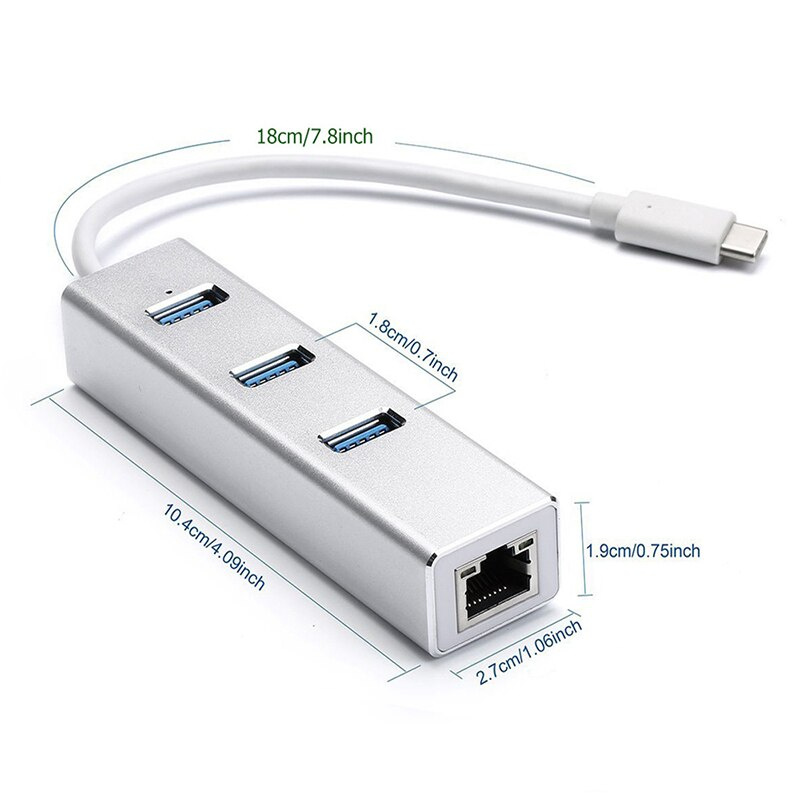 USB 集線器 C 型電纜 3.0 轉以太網 RJ45 PD TF 卡適配器分配器適用於 Macbook ThinkPad PC 電視盒電腦配件零件