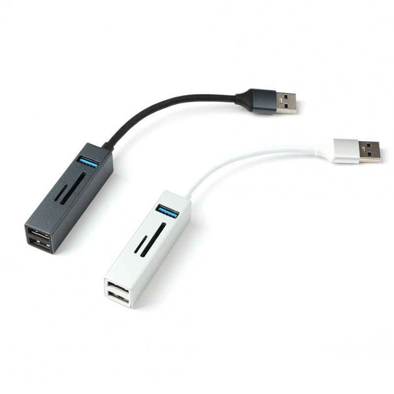適用於 PC 電腦配件的 USB 5 合 1 讀卡器 USB 集線器 3.0 適配器讀卡器 適用於小米筆記本電腦 Macbook 的 USB 分離器