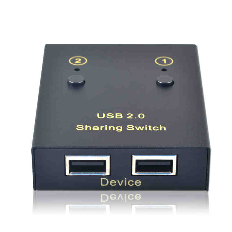EKL 2 端口 USB 2.0 集線器手動共享開關 2 進 2 出鍵盤和鼠標共享開關 用於計算的打印機共享