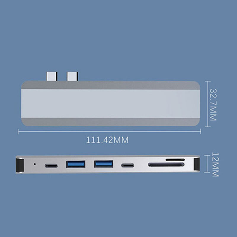 Type-c USBC USB 集線器轉換器 適用於 Macbook 電腦 Apple 擴展塢