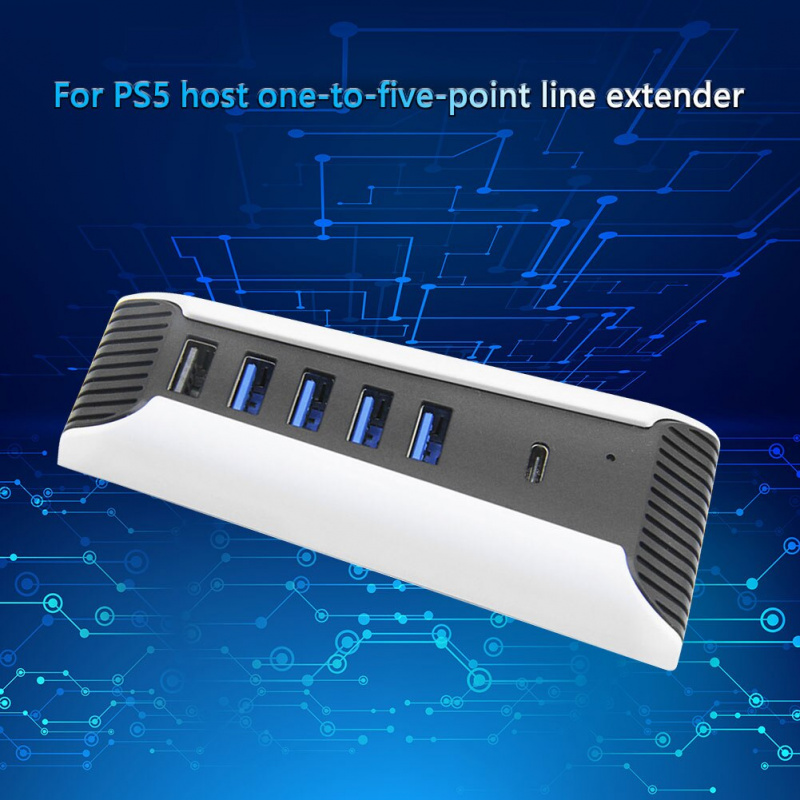 USB集線器USB3.0分離器擴展器擴展高速適配器1轉5多口適用於PS5 PS 5