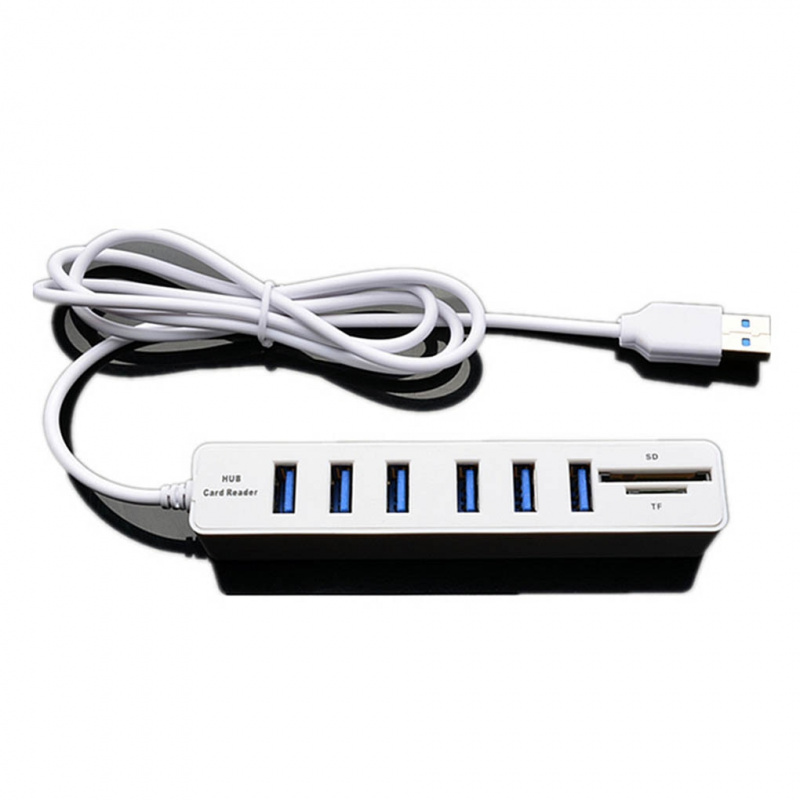 USB 集線器 3 6 端口擴展器適配器 USB 3.0 集線器多 USB 分配器 2.0 Hab 3 集線器 3.0 多用於 PC 電腦配件